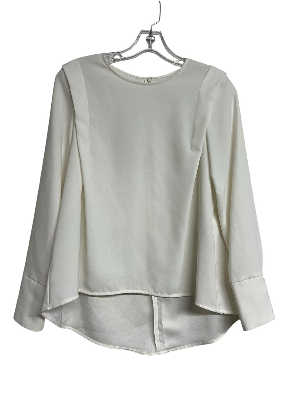 Adam Et Rope Classic White Long-Sleeve Blouse Elegant Top Minimalist